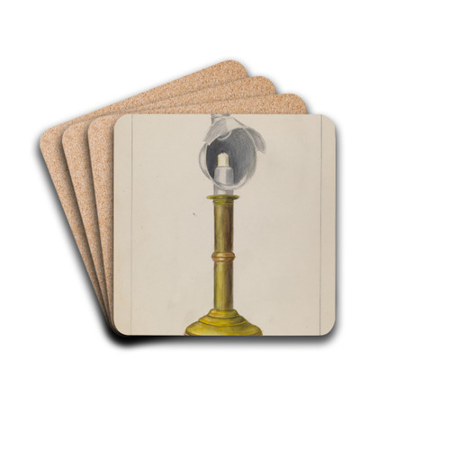 Candlestick by Hester Duany Drink Coasters - set of 4 Candlestick by Hester Duany Drink Coasters - set of 4