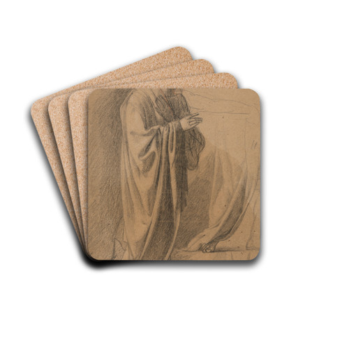 Study of a Man in a Long Robe by Benjamin Robert Haydon Drink Coasters - set of 4