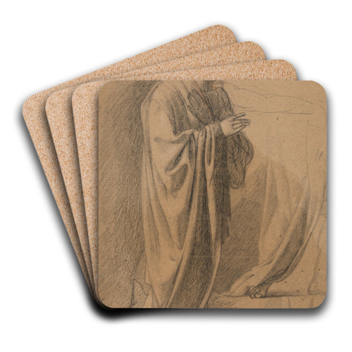 Study of a Man in a Long Robe by Benjamin Robert Haydon Art Drink Coaster set
