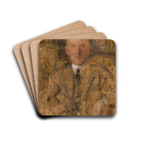Portrait of Emeryk Hutten-Czapski by Olga Boznanska Drink Coasters - set of 4