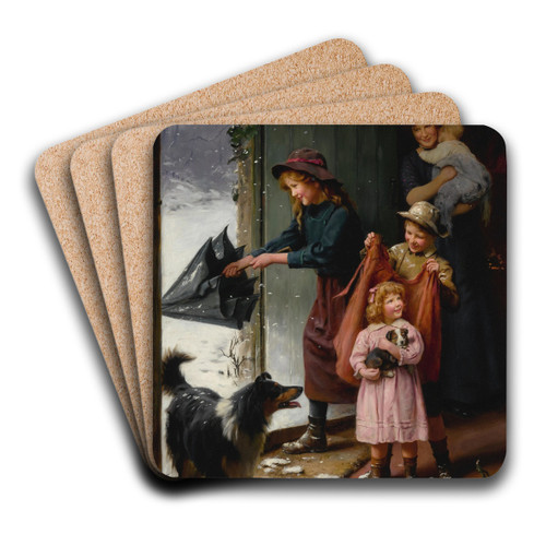 Home at Last by Arthur John Elsley Art Drink Coaster set