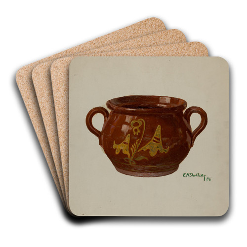 Pa. German Jar by Eugene Shellady Art Drink Coaster set Pa. German Jar by Eugene Shellady Art Drink Coaster set