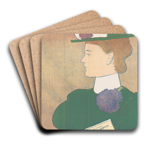 Lippincott's May by Joseph Gould Art Drink Coaster set