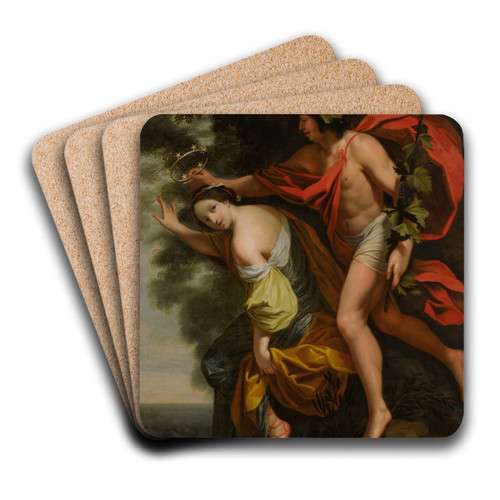 Bacchus and Ariadne by Follower Of Simon Vouet Art Drink Coaster set