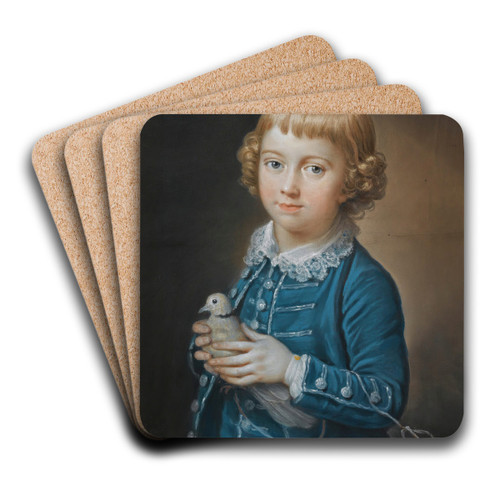 Portrait Of George Brudenell-Bruce, Lord Bruce (1762-1783) by William Hoare of Bath Art Drink Coaster set