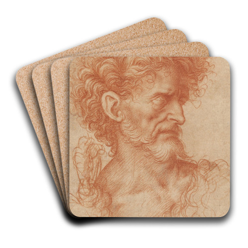 Saint John the Baptist by Giovanni Agostino da Lodi Art Drink Coaster set