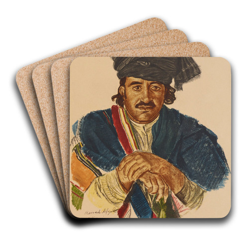 Un Notable Afghan, Guirichk by Alexandre Jacovleff Art Drink Coaster set