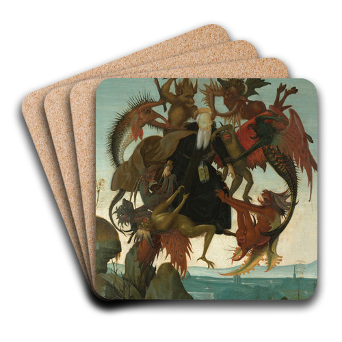 The Torment of Saint Anthony by Michelangelo Art Drink Coaster set