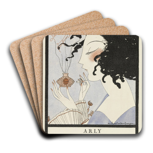 Arly by Alexandre Jacovleff Art Drink Coaster set Arly by Alexandre Jacovleff Art Drink Coaster set