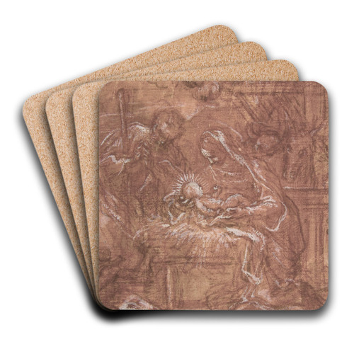 The Nativity by Giuseppe Passeri Art Drink Coaster set