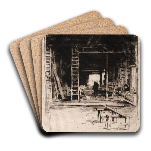Robert Lee's Workshop by David Young Cameron Art Drink Coaster set