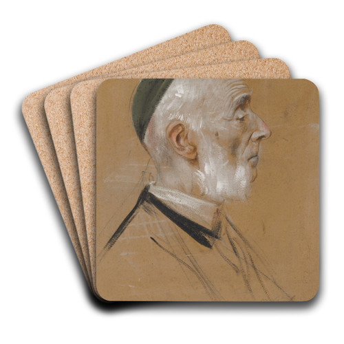 Karl Eduard von Liphart by Franz von Lenbach Art Drink Coaster set