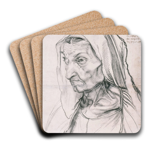Barbara Drer, the artist's mother by Albrecht Drer Art Drink Coaster set