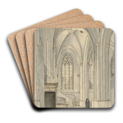 Interieur van de kerk van Rhenen by Gerrit Lamberts Art Drink Coaster set Interieur van de kerk van Rhenen by Gerrit Lamberts Art Drink Coaster set