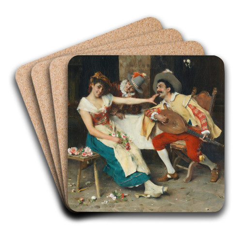 The serenade by Federico Andreotti Art Drink Coaster set