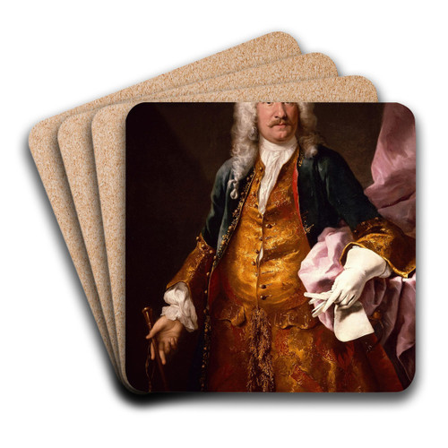 Portrait of Thomas Sheppard by Andrea Soldi Art Drink Coaster set