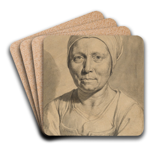 Portrait of Dame tiennette by Philippe de Champaigne Art Drink Coaster set