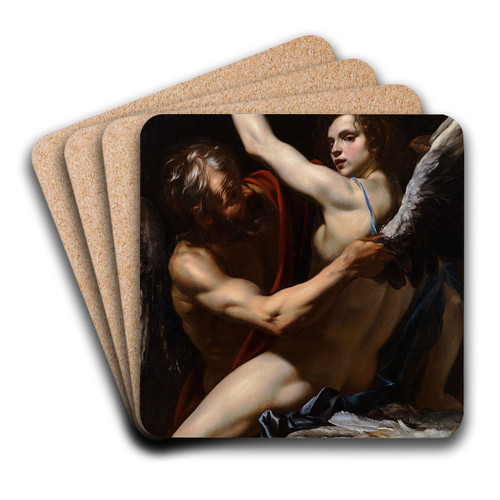 Daedalus and Icarus by Orazio Riminaldi Art Drink Coaster set