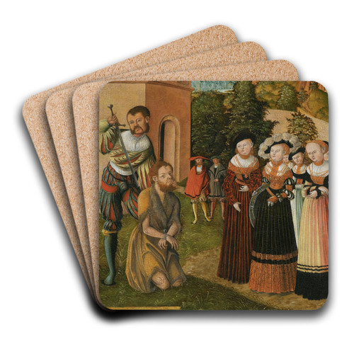 The Beheading Of St. John The Baptist by Franz Timmerman Art Drink Coaster set