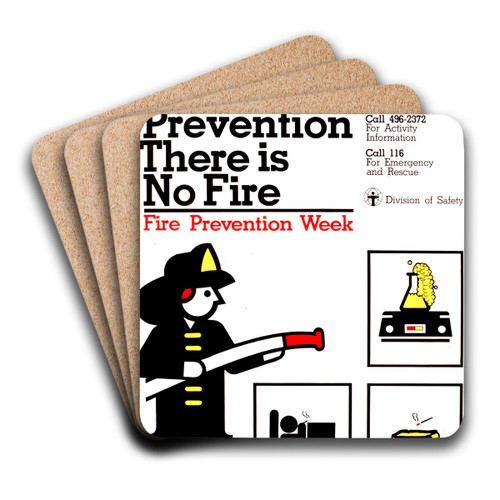 With fire prevention there is no fire by National Institutes of Health Art Drink Coaster set