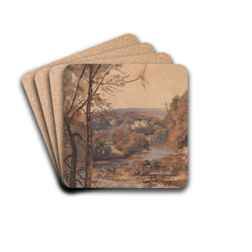 Barden Tower, Yorkshire by Peter DeWint Drink Coasters - set of 4