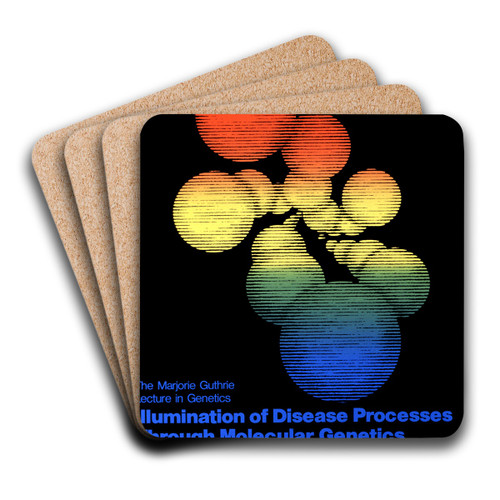 Illumination of disease processes through molecular genetics by National Institutes of Health Art Drink Coaster set