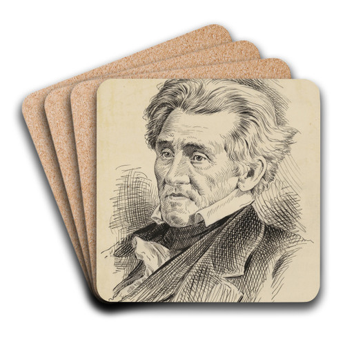 Andrew Jackson by Jacques Reich Art Drink Coaster set Andrew Jackson by Jacques Reich Art Drink Coaster set