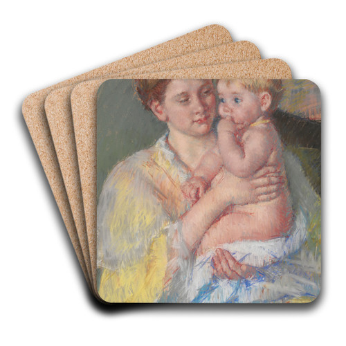 Baby John with Forefinger in HisMouth by Mary Cassatt Art Drink Coaster set