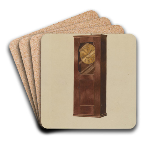 Shelf Clock by Louis Plogsted Art Drink Coaster set Shelf Clock by Louis Plogsted Art Drink Coaster set
