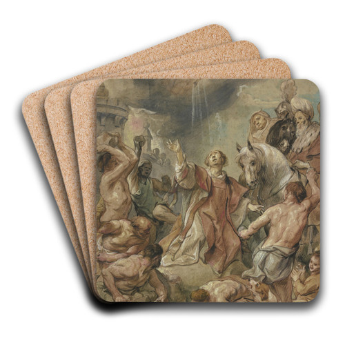 Das Martyrium des Heiligen Stephanus by Jacob Jordaens Art Drink Coaster set