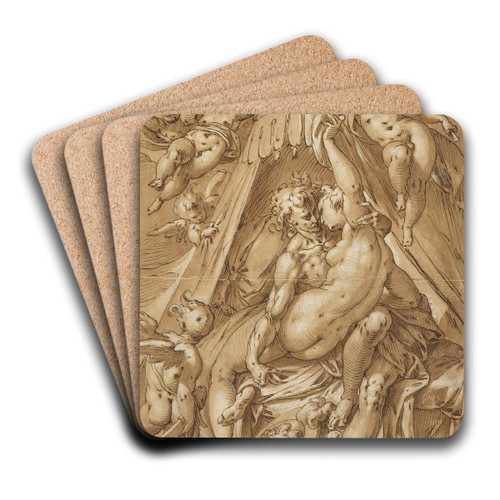 Mars and Venus by Abraham Bloemaert Art Drink Coaster set