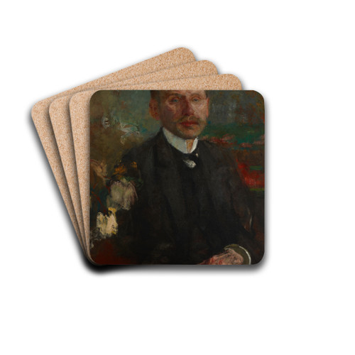 Portrait of Bogdan Faleski by Olga Boznanska Drink Coasters - set of 4