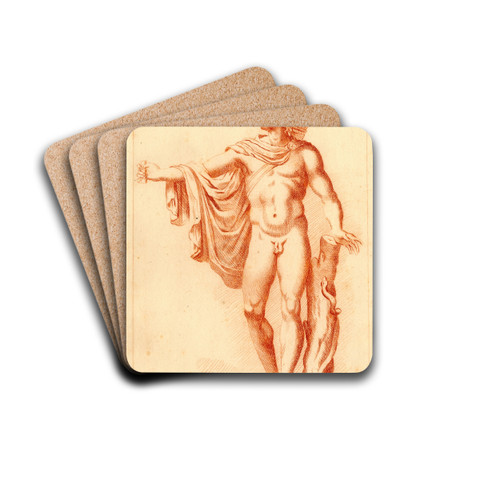 Apollo Belvedere by Cornelis Pronk Drink Coasters - set of 4 Apollo Belvedere by Cornelis Pronk Drink Coasters - set of 4