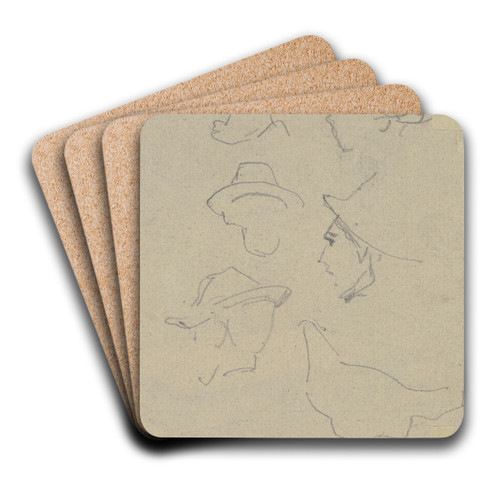 Study of a head by August von Pettenkofen Art Drink Coaster set