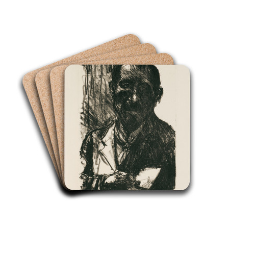 Selbstbildnis by Lovis Corinth Drink Coasters - set of 4