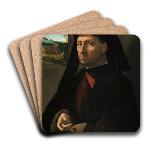 Portrait of a Gentleman by Ridolfo Ghirlandaio Art Drink Coaster set