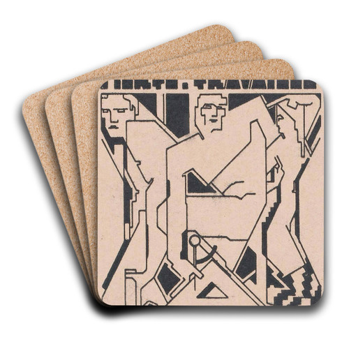Ex libris van J.H. Plantenga by Reijer Stolk Art Drink Coaster set