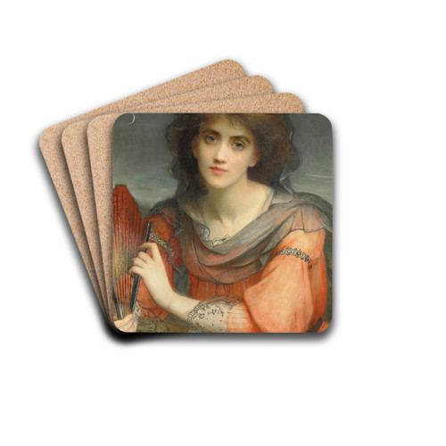 Luna by Charles Edward Hall Drink Coasters - set of 4