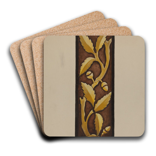 Painted Glass - Mariner's Church by James McLellan Art Drink Coaster set