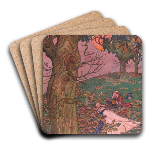 And played it for my delight by William Heath Robinson Art Drink Coaster set