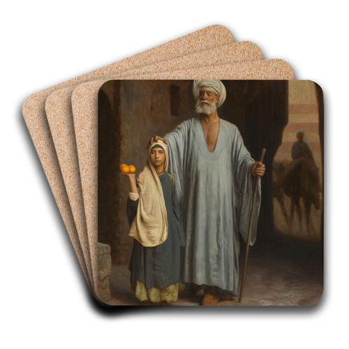 The Helping Hand by Jean-Lon Grme Art Drink Coaster set
