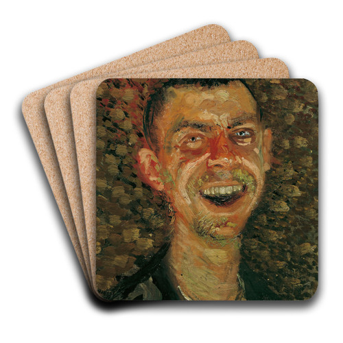 Selbstbildnis, lachend by Richard Gerstl Art Drink Coaster set