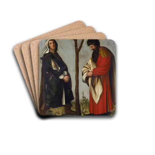 The Prophets Obadiah and Jonah by Bartholomus Sarburgh Drink Coasters - set of 4