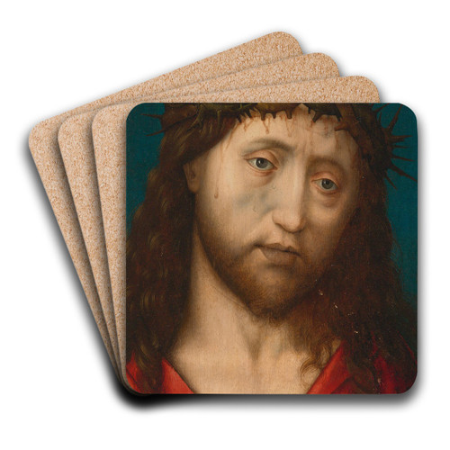 Christ Crowned With Thorns by Follower Of Hugo Van Der Goes Art Drink Coaster set