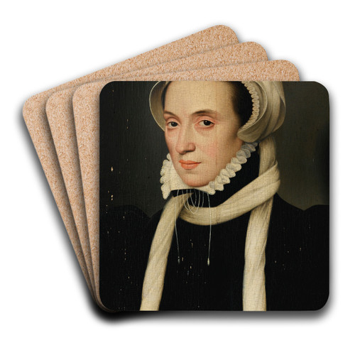 Portrait Of Christina Of Denmark, Duchess Of Milan by Franois Clouet Art Drink Coaster set Portrait Of Christina Of Denmark, Duchess Of Milan by Franois Clouet Art Drink Coaster set