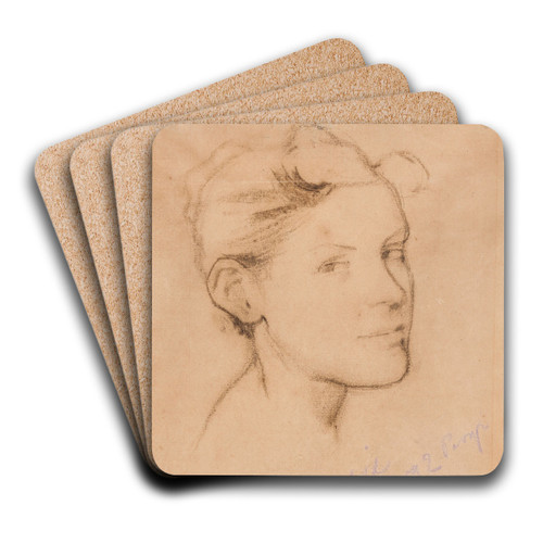 Portret Julie by Stanisaw Wyspiaski Art Drink Coaster set