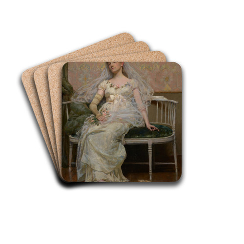 After the Reception by Douglas Volk Drink Coasters - set of 4 After the Reception by Douglas Volk Drink Coasters - set of 4