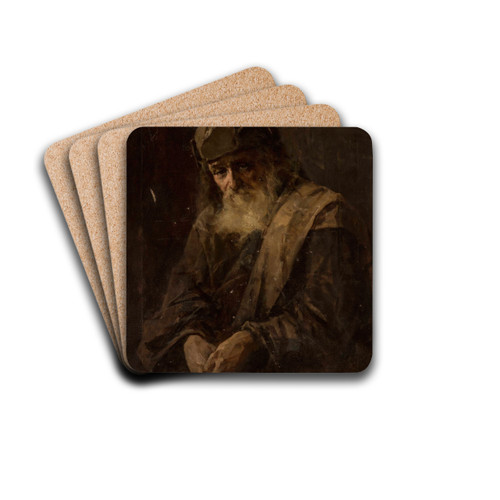 Portrait of a philosopher by Pantaleon Szyndler Drink Coasters - set of 4 Portrait of a philosopher by Pantaleon Szyndler Drink Coasters - set of 4