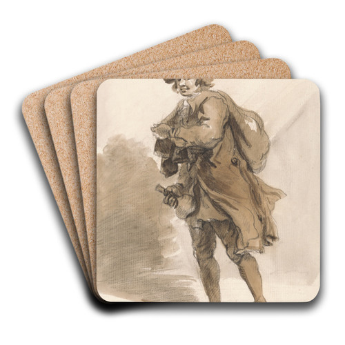 London Cries; A Man with a Bottle by Paul Sandby Art Drink Coaster set