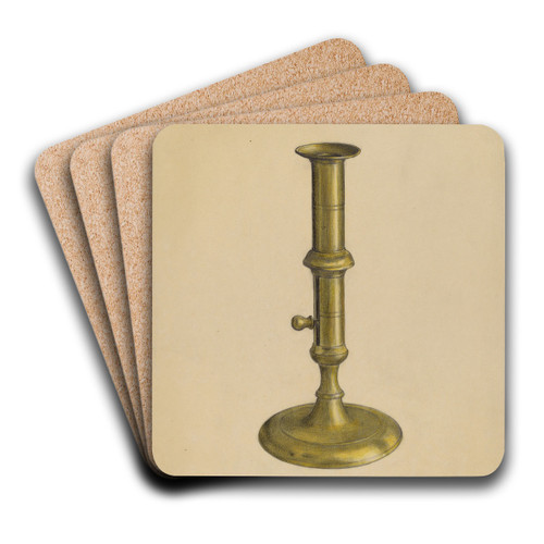 Candlestick by Janet Riza Art Drink Coaster set